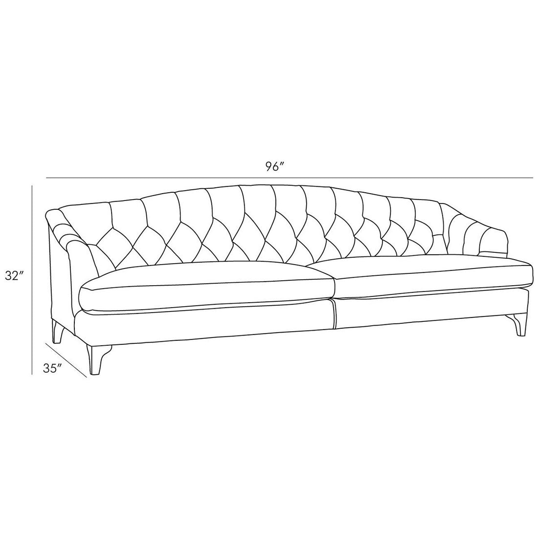 Arteriors Klein Sofa - Grey Ash/Mushroom Leather