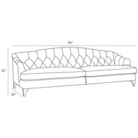 Arteriors Klein Sofa - Grey Ash/Mushroom Leather