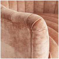 Arteriors Springsteen Swivel Chair, Dusty Rose Velvet