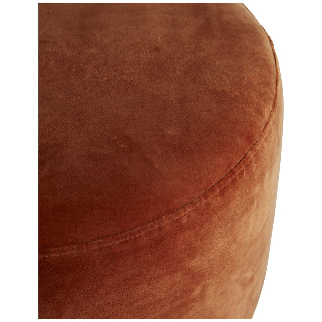 Arteriors Avalon Swivel Ottoman, Persimmon Velvet Champagne