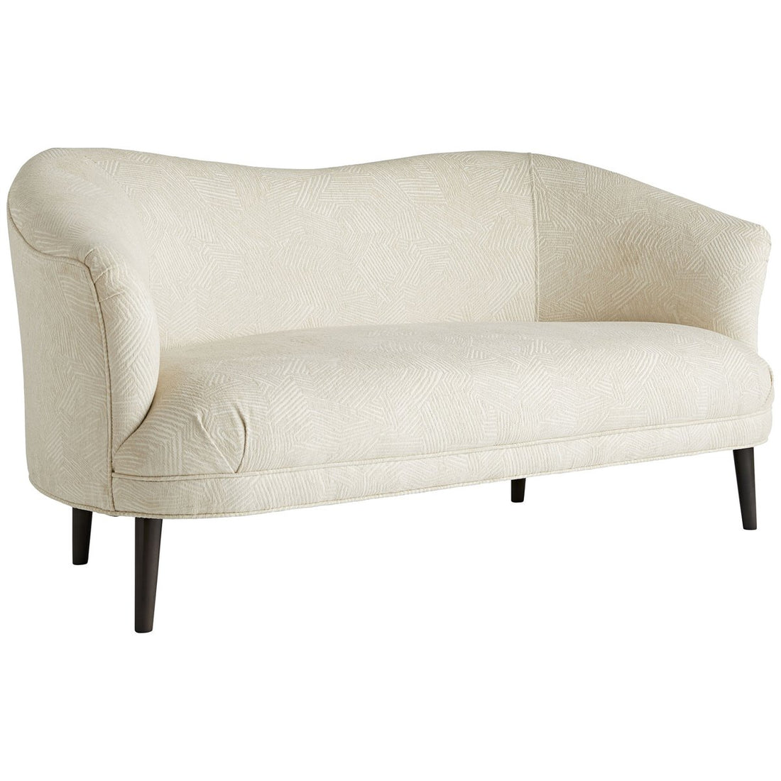 Arteriors Duprey Settee, Textured Ivory Grey Ash