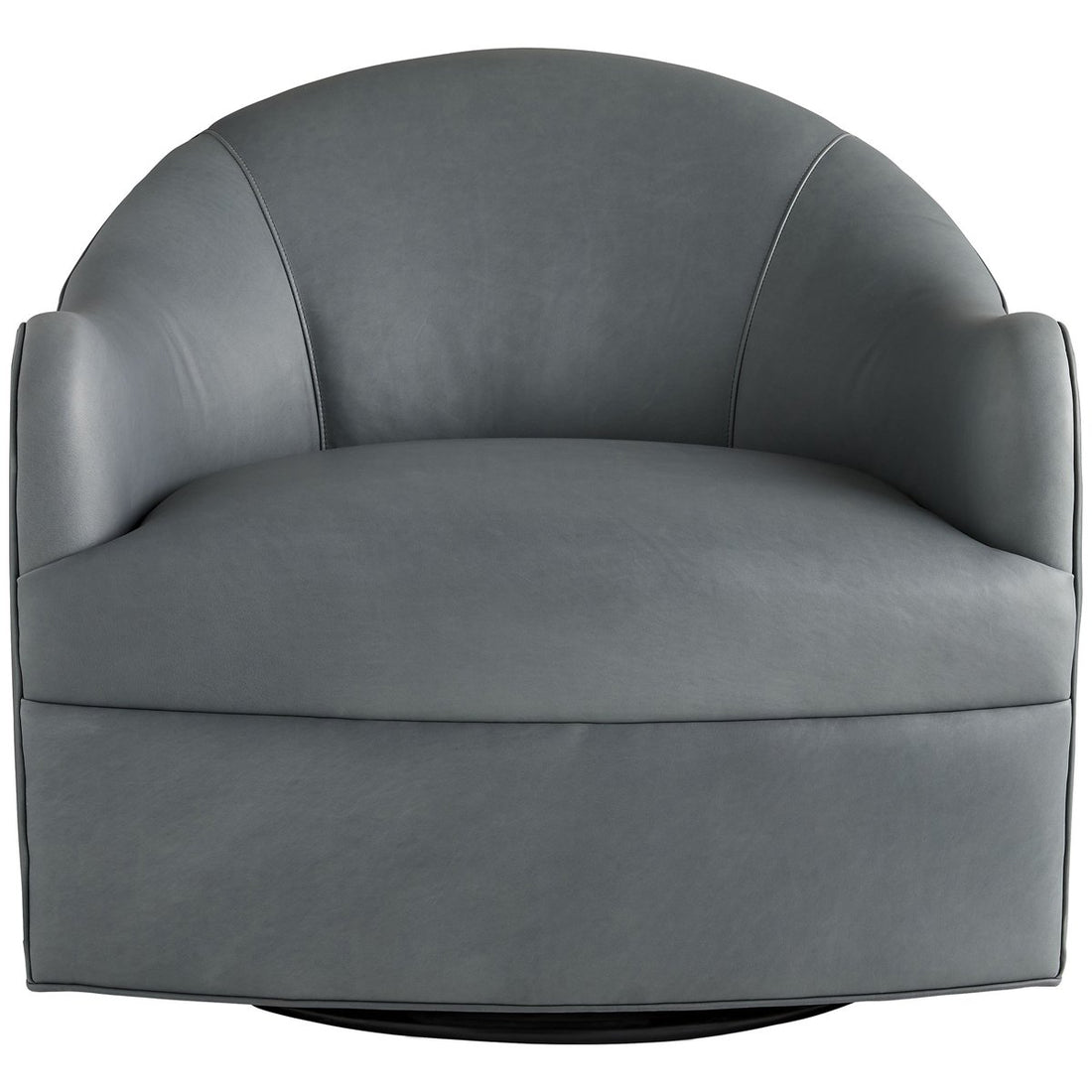 Arteriors Delfino Swivel Chair, Anchor Grey Leather