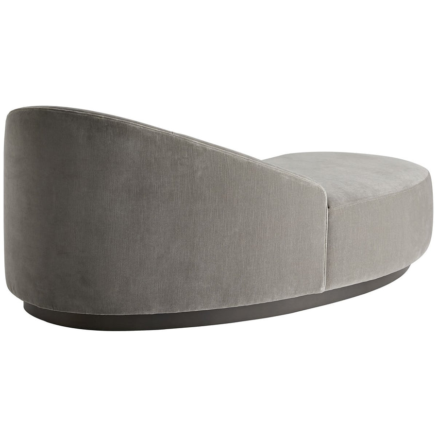 Arteriors Tuner Chaise, Sharkskin Velvet Grey Ash