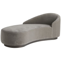 Arteriors Tuner Chaise, Sharkskin Velvet Grey Ash