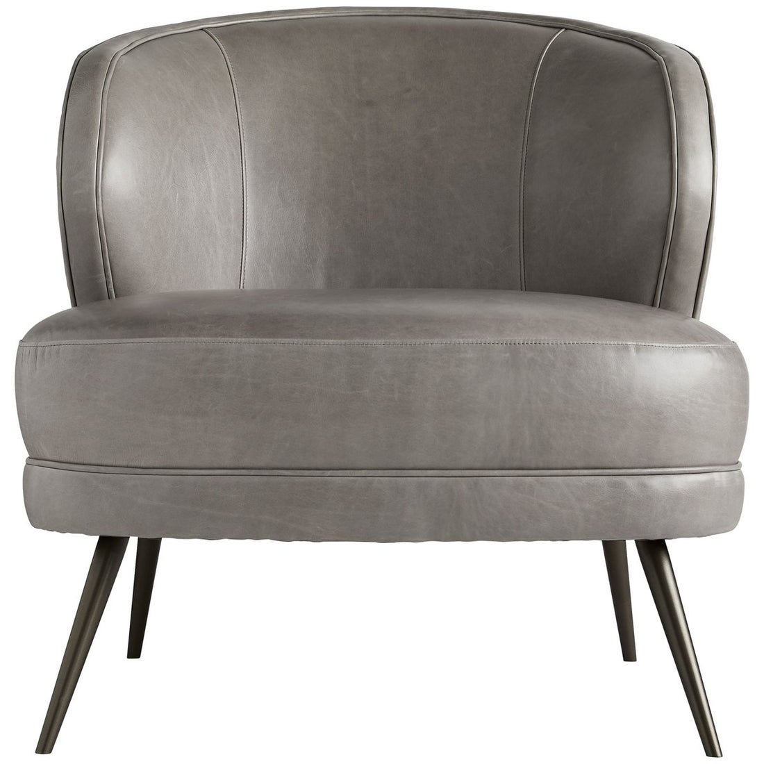 Arteriors Kitts Chair in Mineral Grey Leather