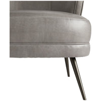 Arteriors Kitts Chair in Mineral Grey Leather