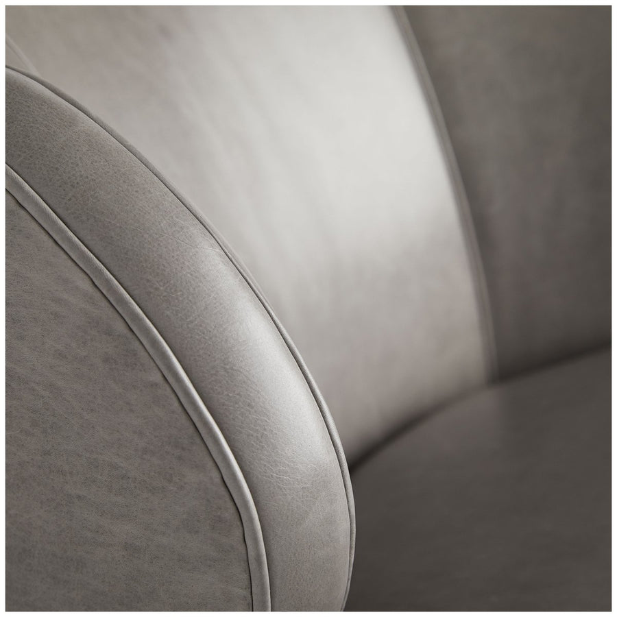 Arteriors Kitts Chair in Mineral Grey Leather