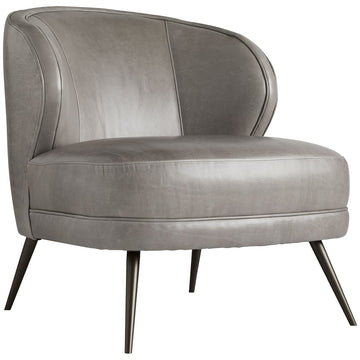 Arteriors Kitts Chair in Mineral Grey Leather