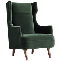 Arteriors Budelli Wing Chair - Forest Velvet