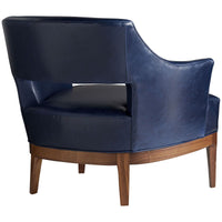 Arteriors Laurette Chair - Indigo Leather Dark Walnut