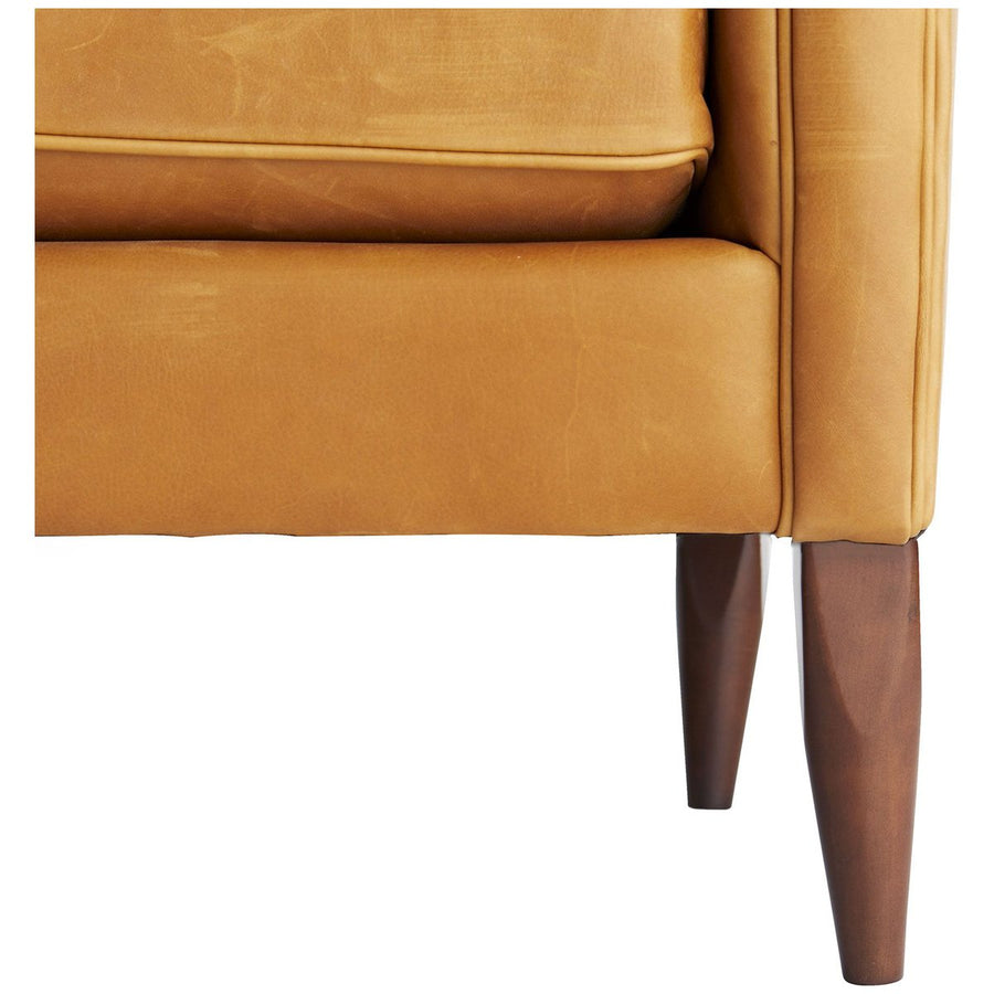 Arteriors Vincent Sofa - Butterscotch Leather Dark Walnut