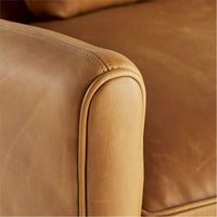 Arteriors Vincent Sofa - Butterscotch Leather Dark Walnut