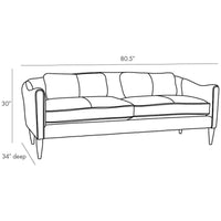 Arteriors Vincent Sofa - Butterscotch Leather Dark Walnut