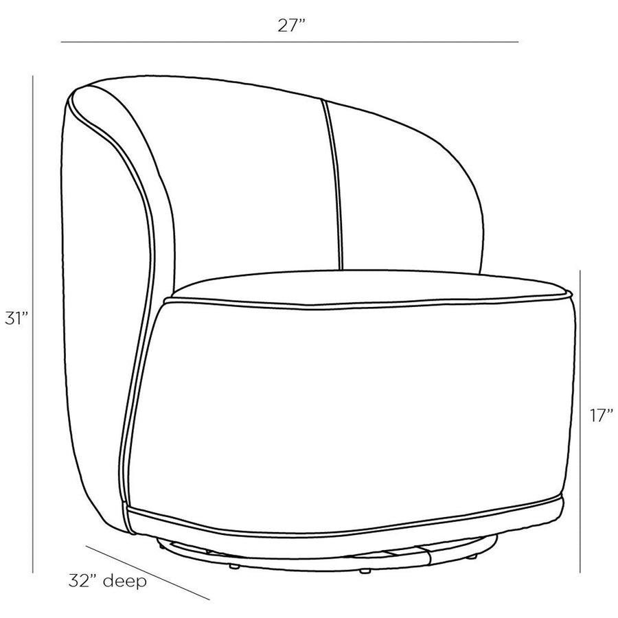 Arteriors Kaitlyn Swivel Chair