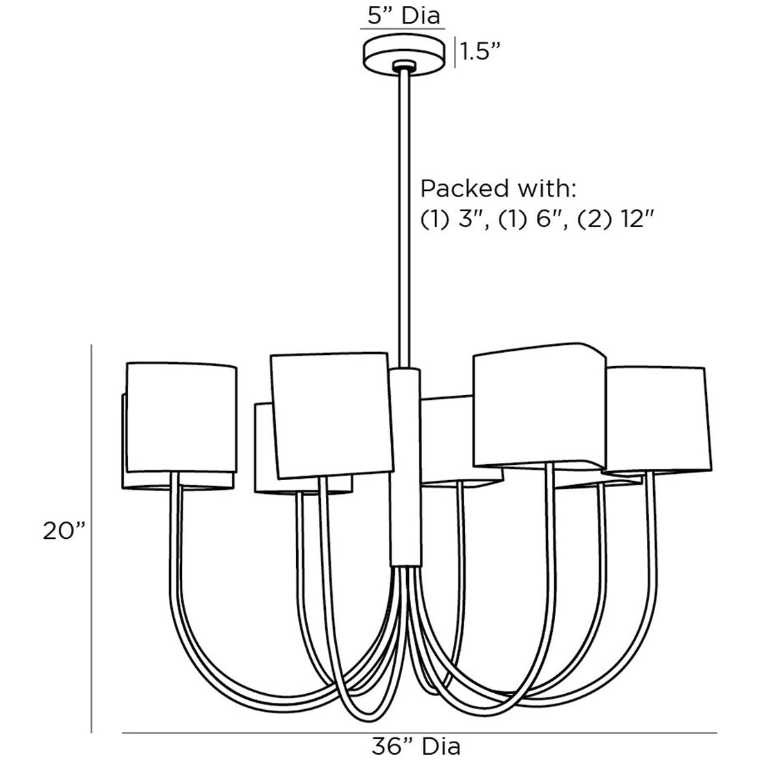 Arteriors Ruskin Chandelier