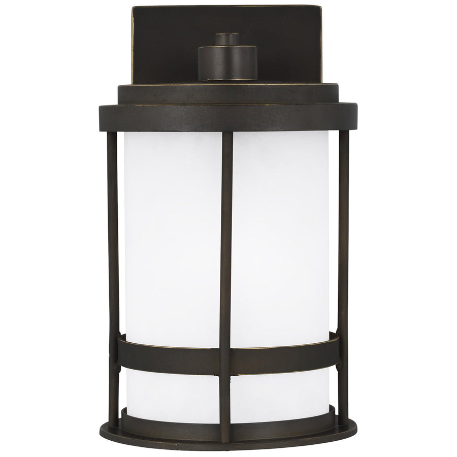 Sea Gull Lighting Wilburn Small 1-Light Outdoor Wall Lantern with Bulb