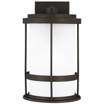 Sea Gull Lighting Wilburn 1-Light Outdoor Wall Lantern with Bulb