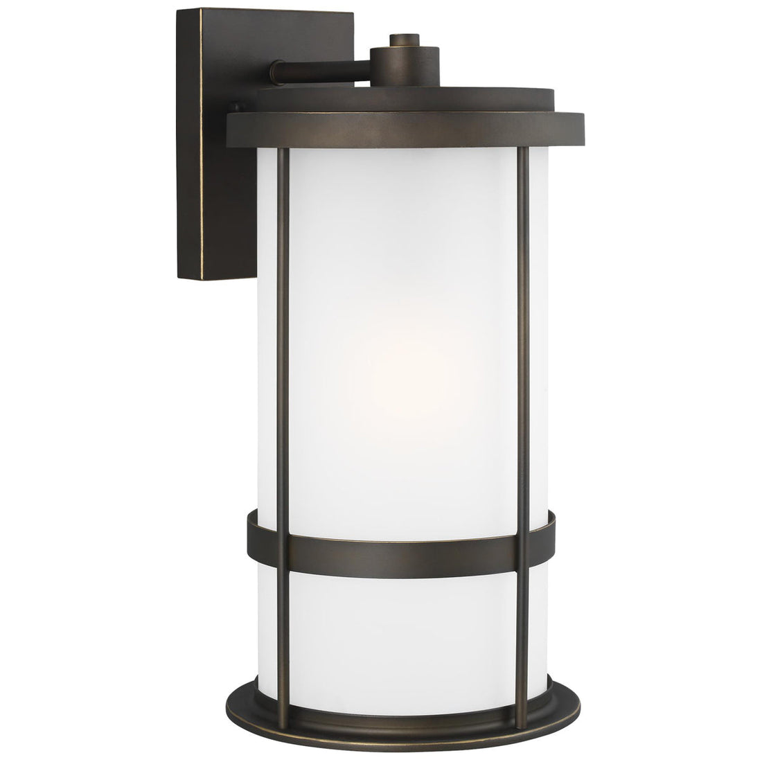 Sea Gull Lighting Wilburn Large 1-Light Outdoor Wall Lantern with Bulb