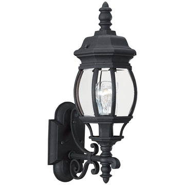 Sea Gull Lighting Wynfield Black One Light Outdoor Wall Lantern