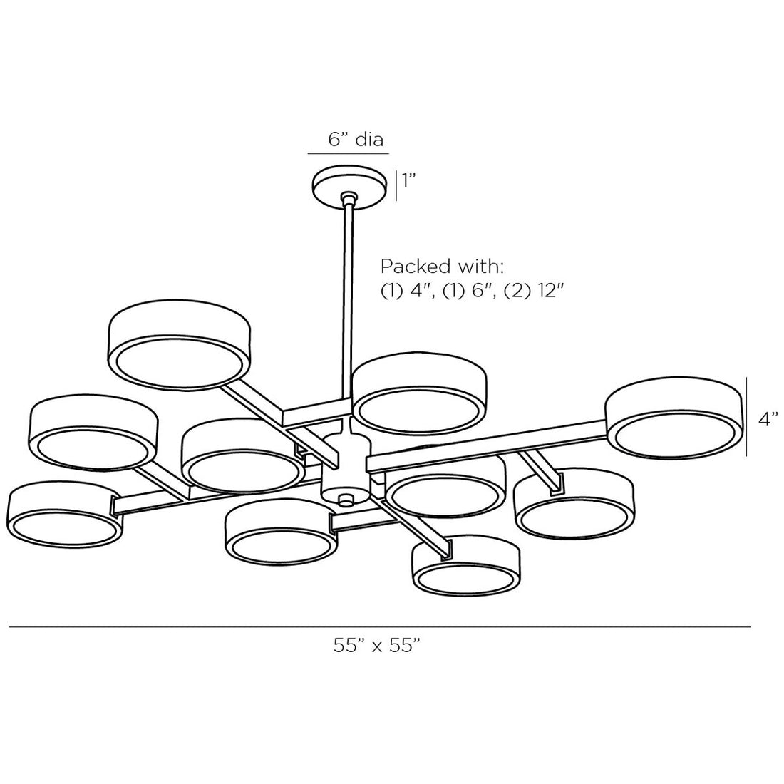 Arteriors Linus Starburst Chandelier