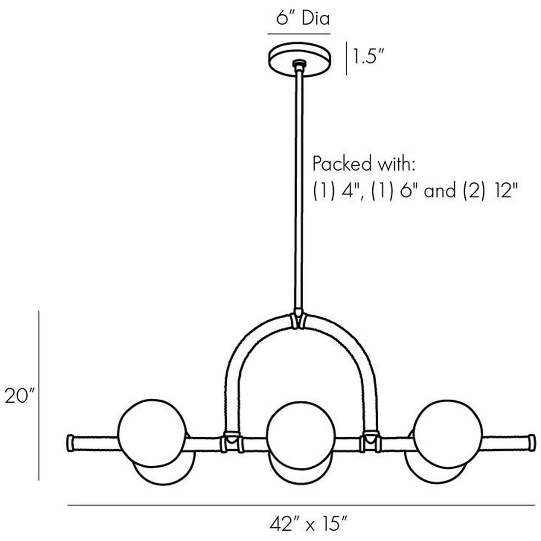 Arteriors Harrison Linear Chandelier