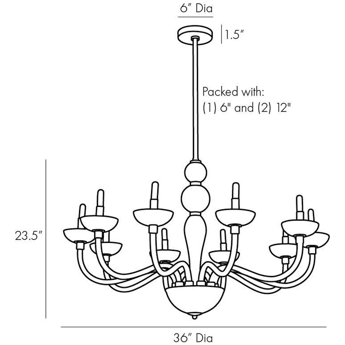 Arteriors Gustavo Chandelier