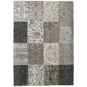 Louis de Poortere Vintage Multi 8101 Black and White Rug