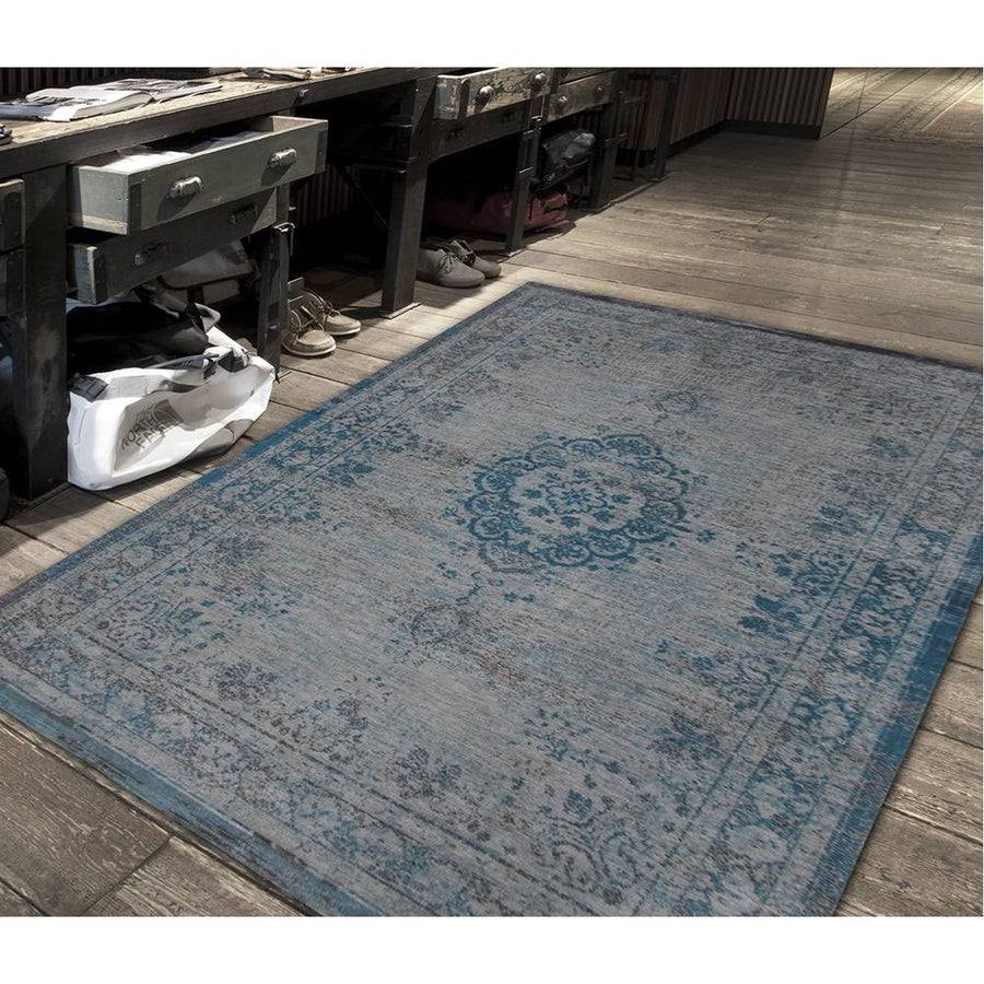 Louis de Poortere Fading World Medaillon 8255 Grey Turquoise Rug