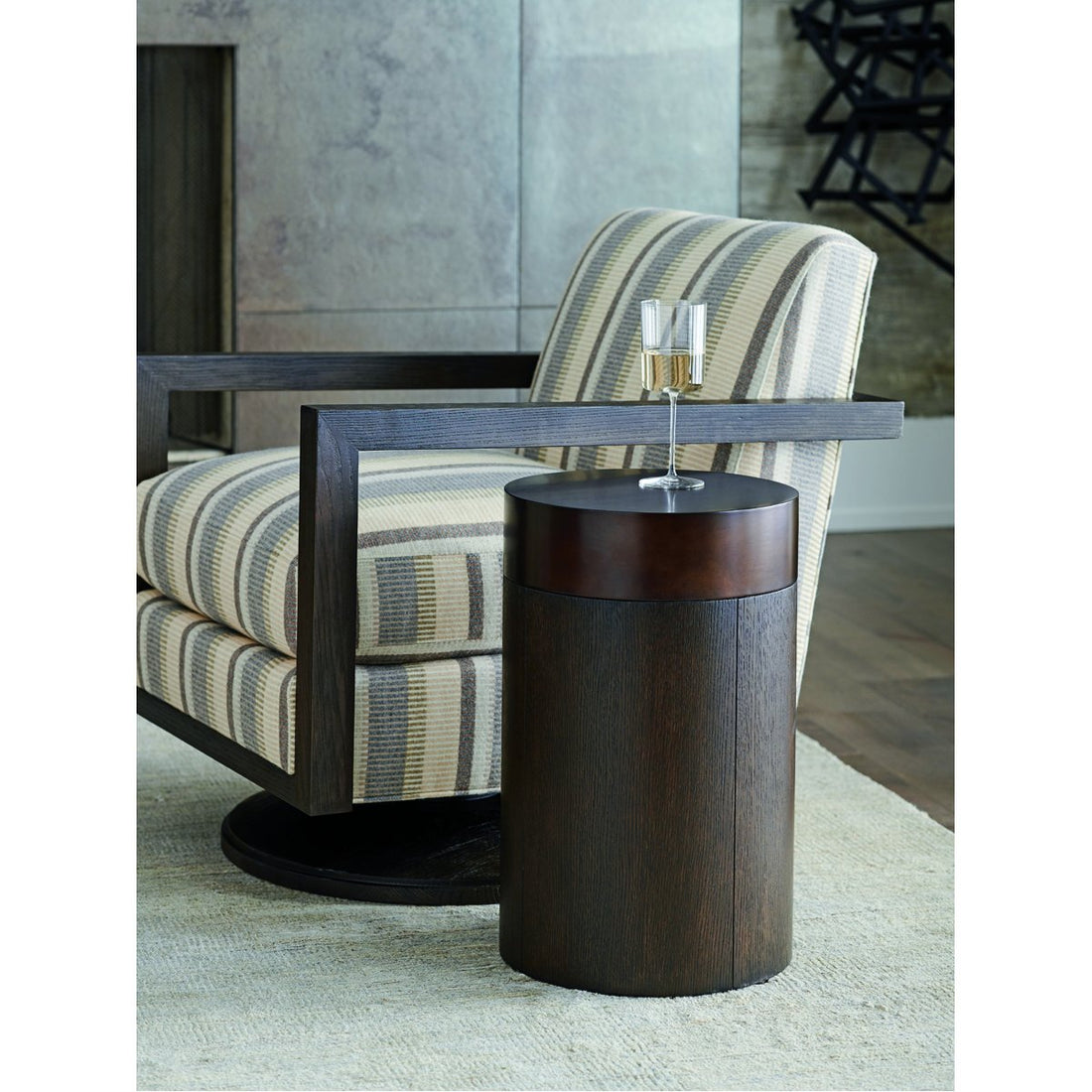 Lexington Barclay Butera Park City Black Diamond Round End Table