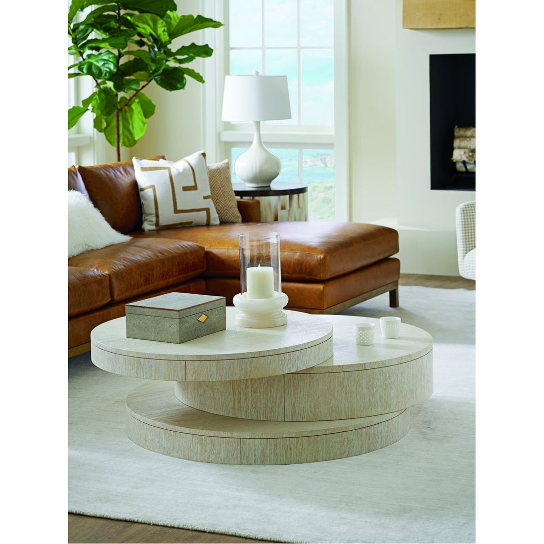 Lexington Barclay Butera Carmel Ventana Round Cocktail Table