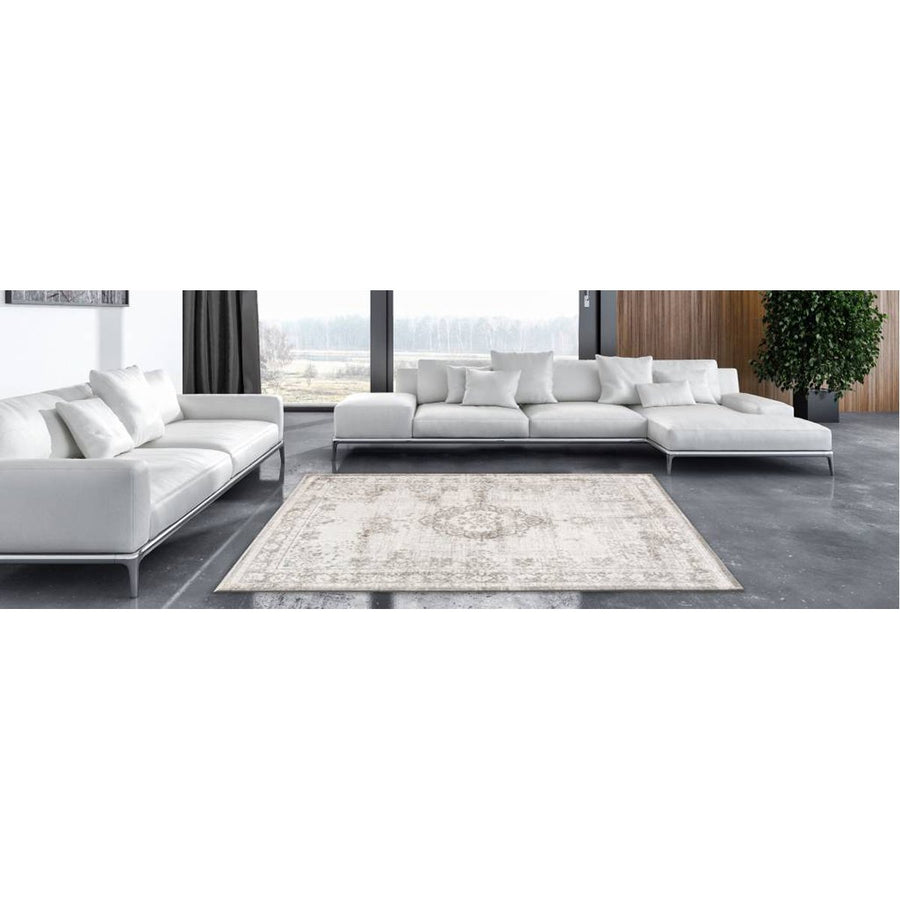 Louis de Poortere Fading World Medaillon 8383 Salt & Pepper Rug