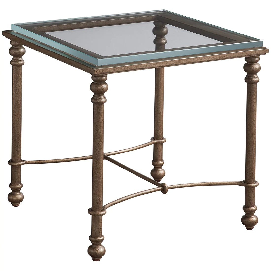 Lexington Barclay Butera Laguna Bluff Metal and Glass End Table