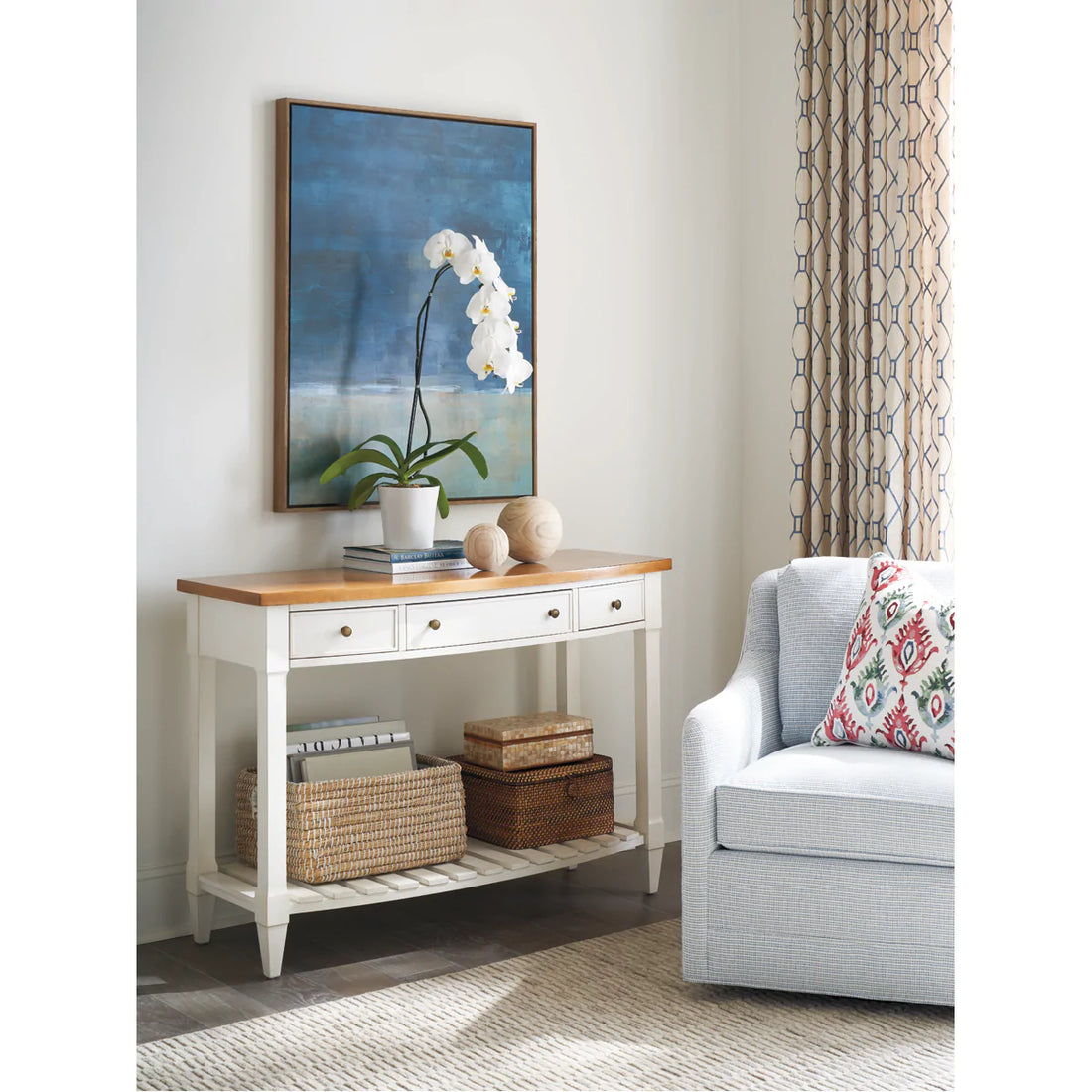 Lexington Barclay Butera Laguna Temple Bowfront Console Table