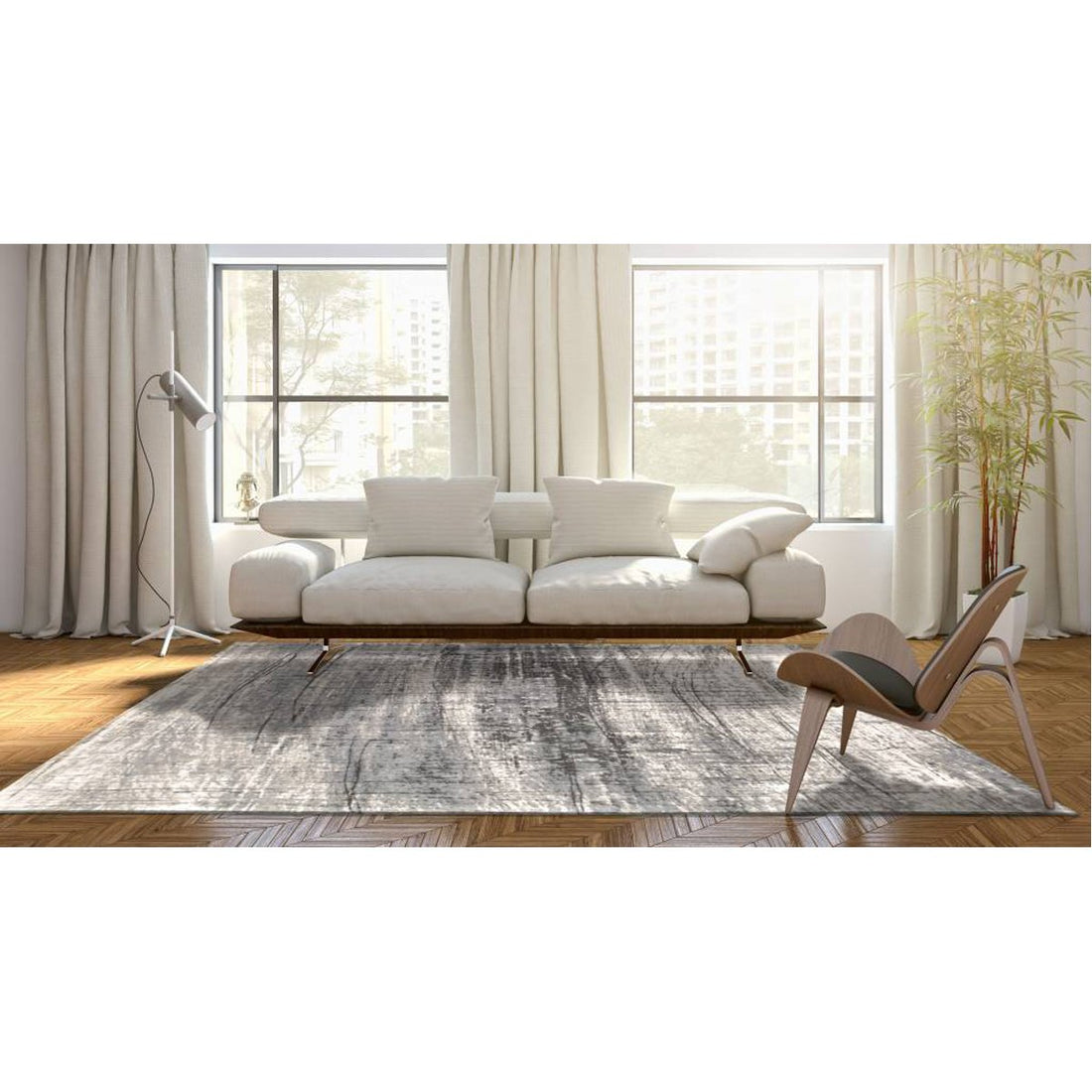 Louis de Poortere Mad Men Griff 8420 Jersey Stone Rug