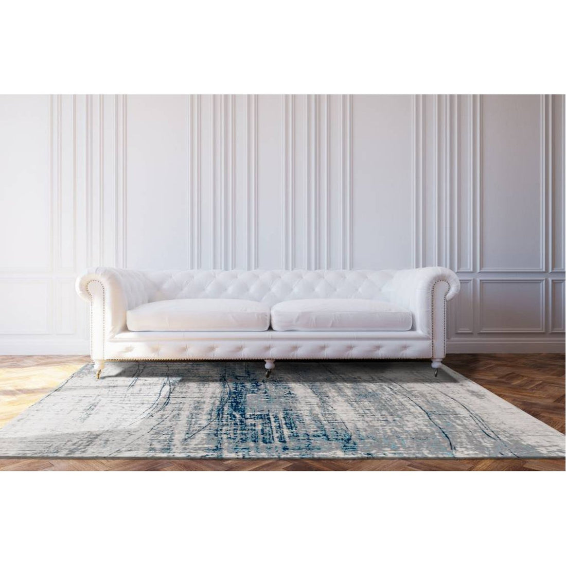 Louis de Poortere Mad Men Griff 8421 Bronx Azurite Rug