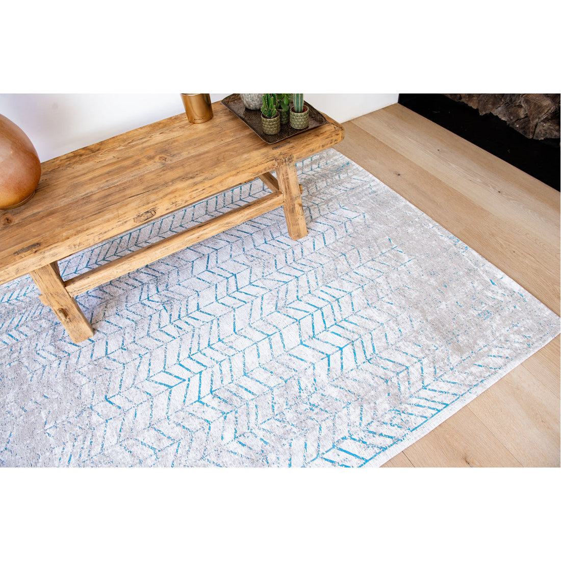 Louis de Poortere Mad Men Jacob's Ladder 8927 Tribeca Blue Rug