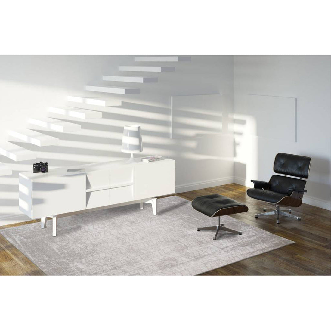 Louis de Poortere Mad Men Jacob's Ladder 8929 White Plains Rug