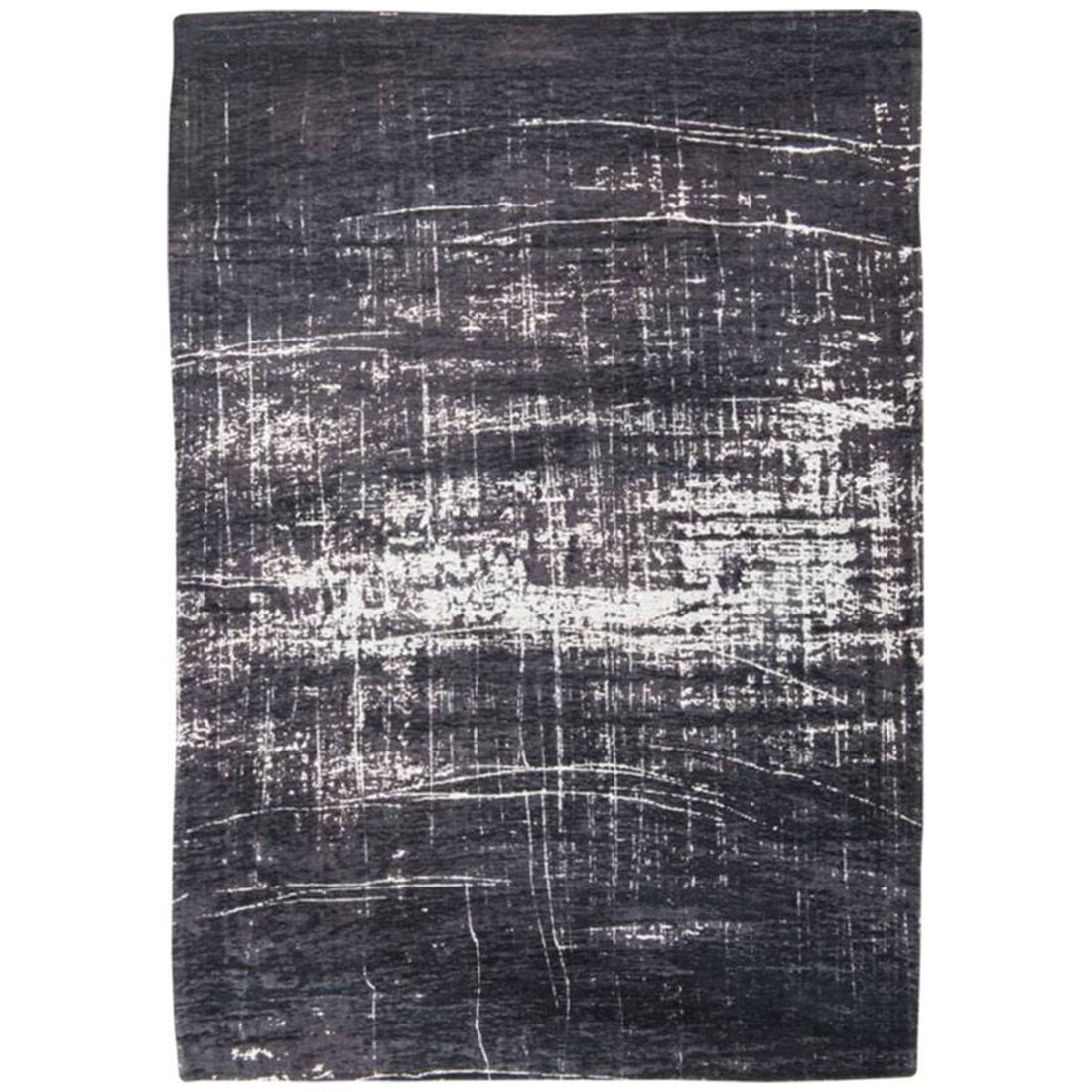 Louis de Poortere Mad Men Griff 8655 White on Black Rug