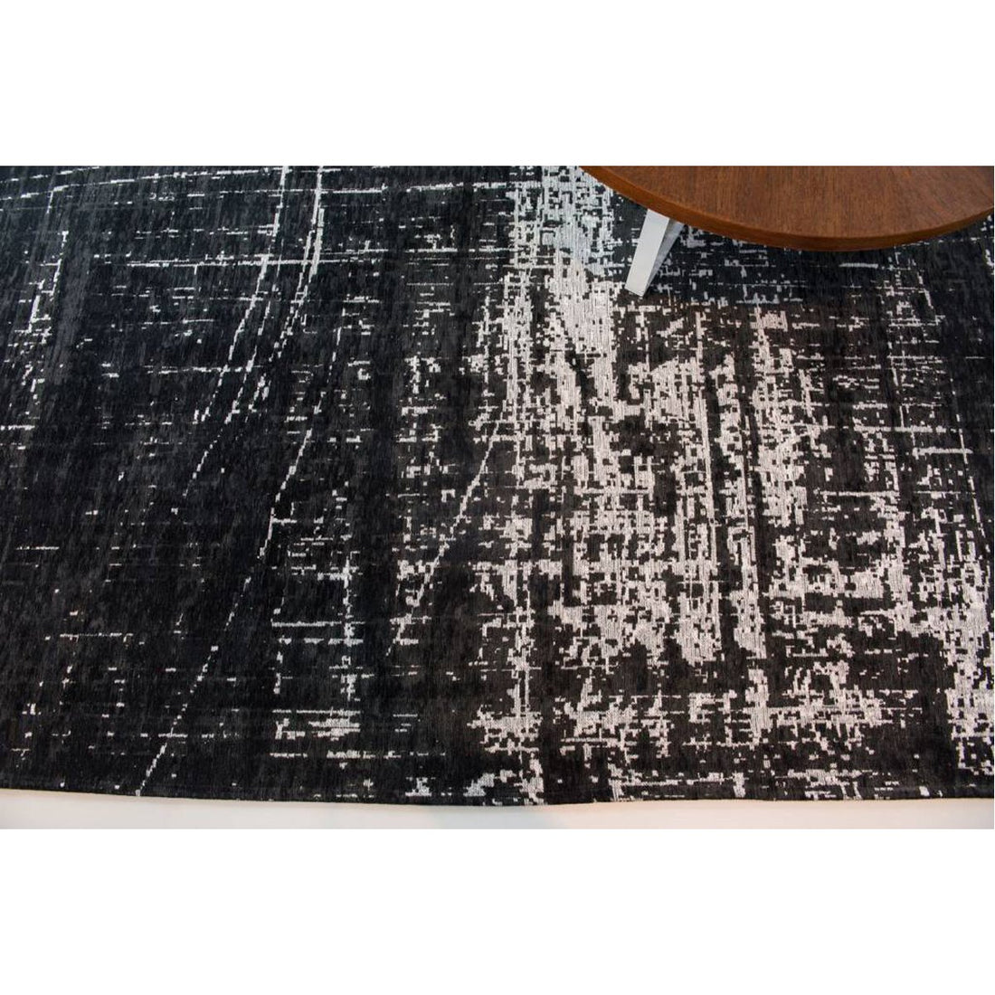 Louis de Poortere Mad Men Griff 8655 White on Black Rug