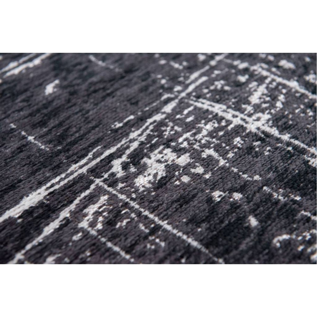 Louis de Poortere Mad Men Griff 8655 White on Black Rug