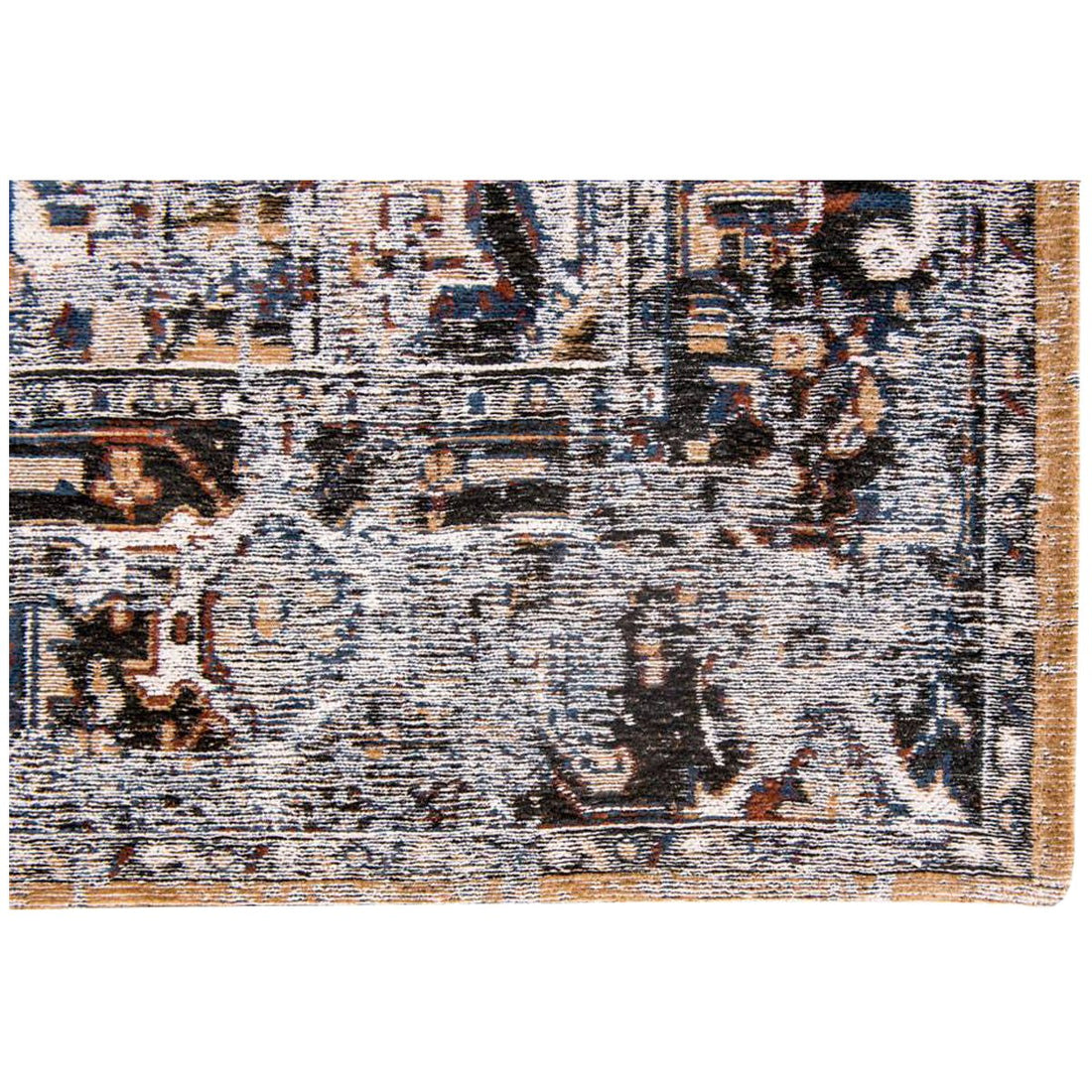 Louis de Poortere Antiquarian Heriz Antique 8707 Divan Blue Rug