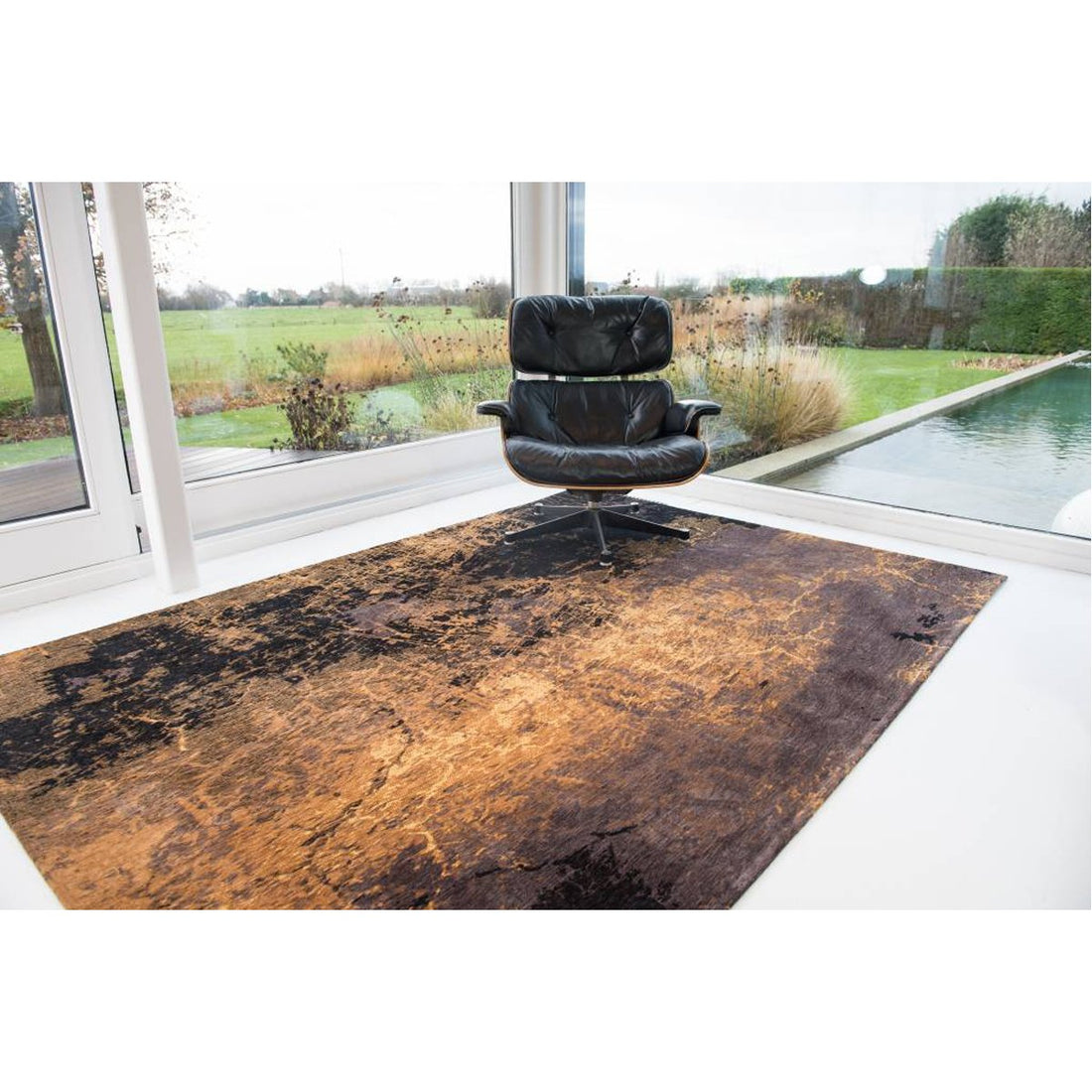 Louis de Poortere Mad Men Cracks 8618 Deep Mine Rug