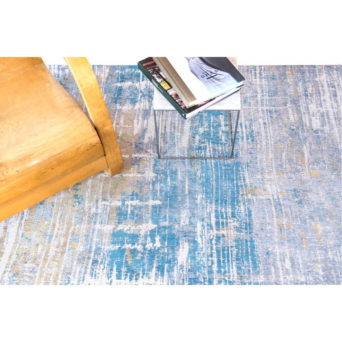 Louis de Poortere Atlantic Streaks 8718 Long Island Blue Rug