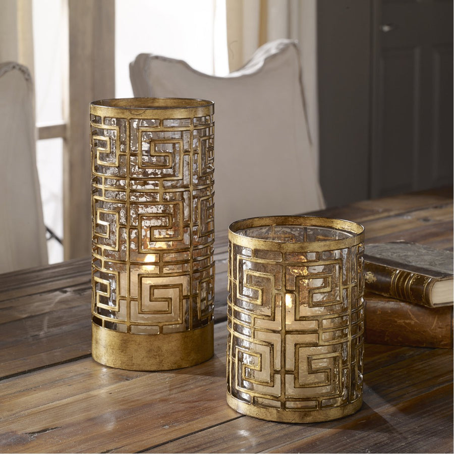 Uttermost Ruhi Hurricane Candleholders, 2-Piece Set