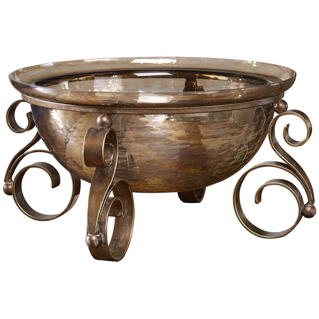 Uttermost Alya Bronze Glass Bowl