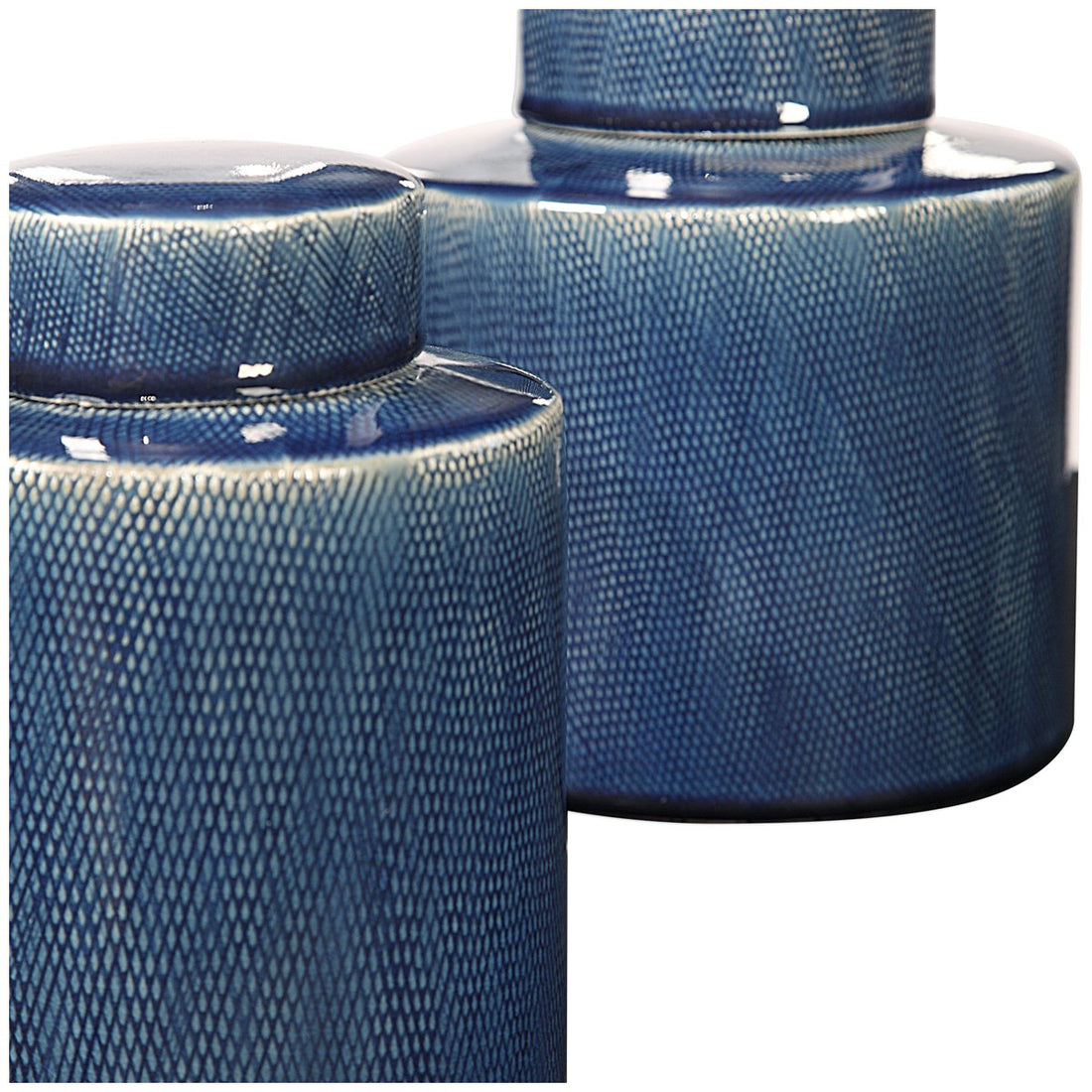 Uttermost Saniya Blue Containers, 2-Piece Set