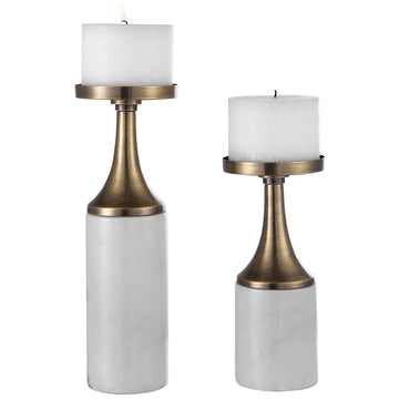 Uttermost Castiel Marble Candleholders, 2-Piece Set