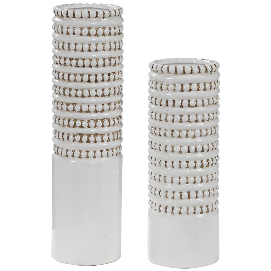 Uttermost Angelou White Vases, 2-Piece Set