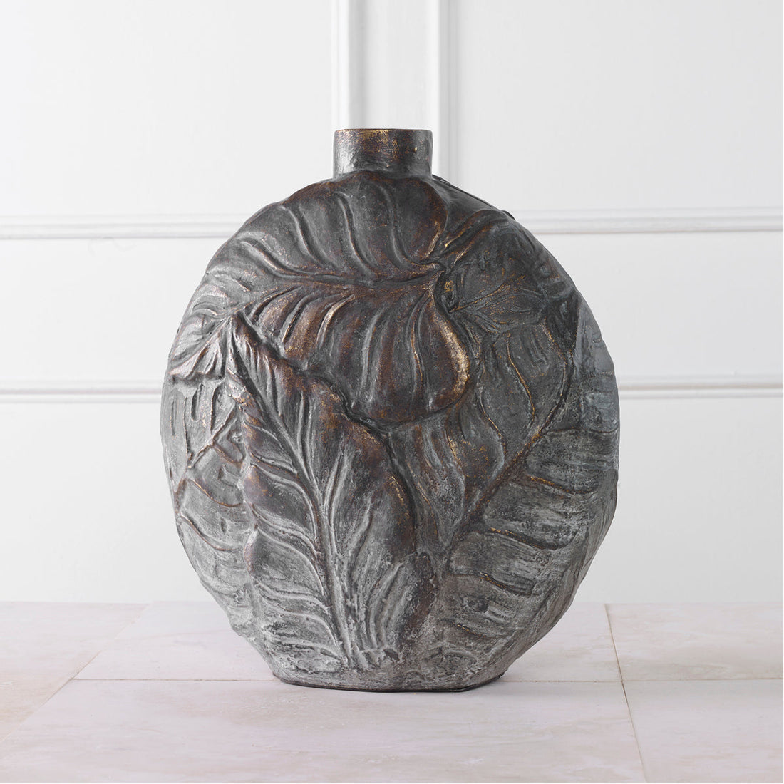 Uttermost Palm Aged Patina Paradise Vase