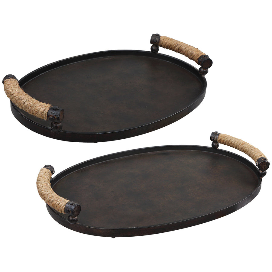 Uttermost Viggo Bronze Trays, 2-Piece Set